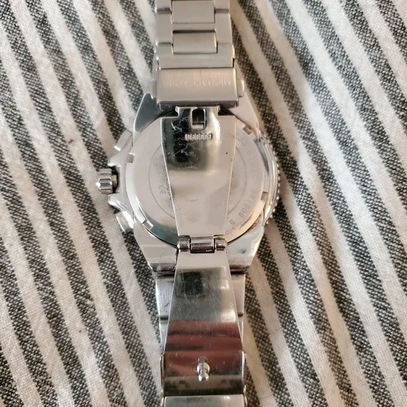 Michael Kors Silver Chronograph Watch with Crystal Bezel - Picture 3 of 4